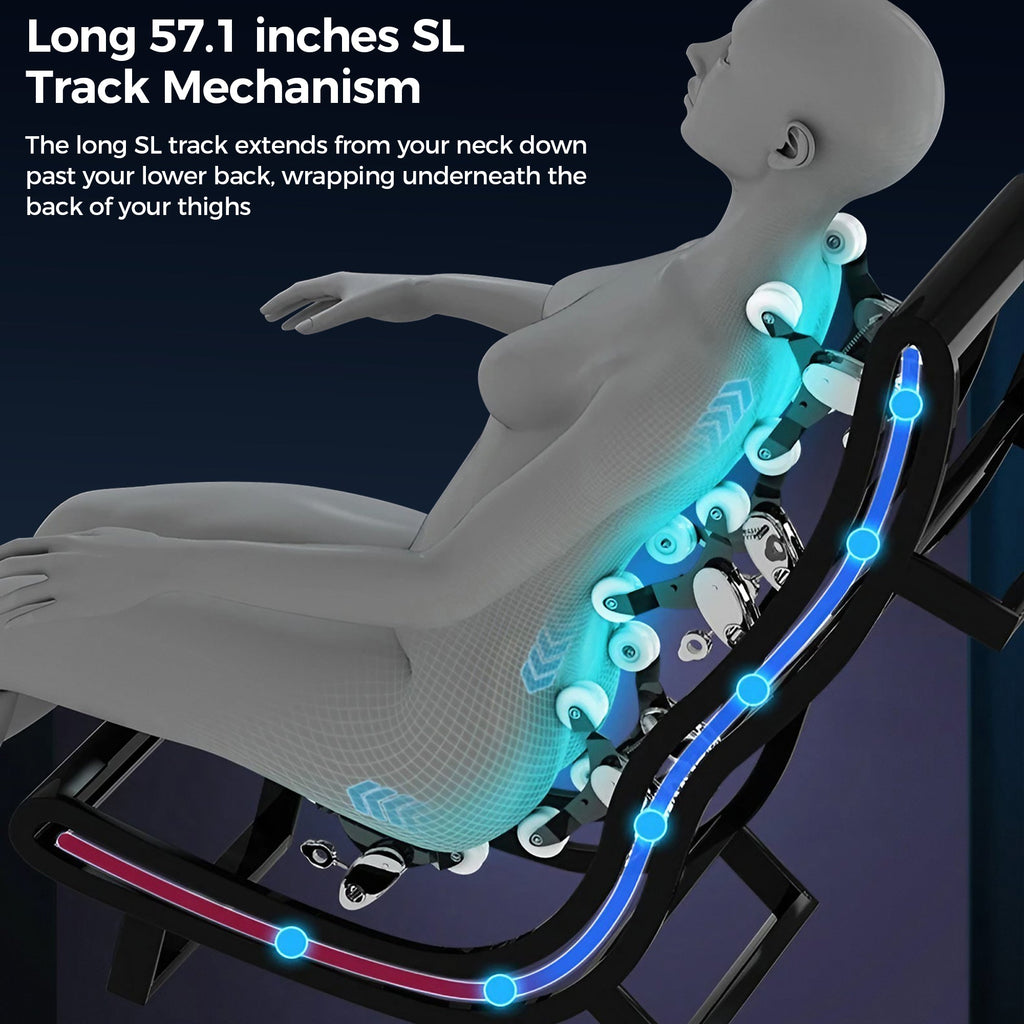 WANKO Zenith SL-Track Zero Gravity Full Body-Recliner Massage Chair
