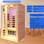 Thermora Premium 2-Person Low EMF FAR-Infrared Heat Wood Spa\Saunas