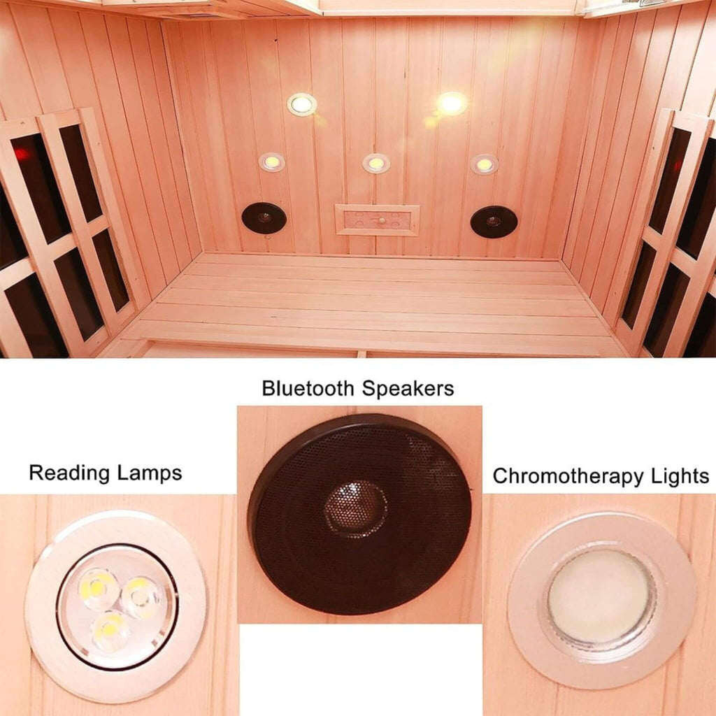 Thermora Premium 2-Person Low EMF FAR-Infrared Heat Wood Spa\Saunas