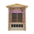 Thermora Luxury 2-Person Outdoor Low EMF Hemlock Infrared Sauna With Bluetooth And Chromotherapy Light (SAK97318)