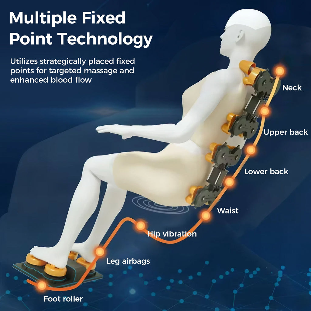 WANKO Serene Zero Gravity Full Body Massage Chair, Foot Rollers and Heat Massage