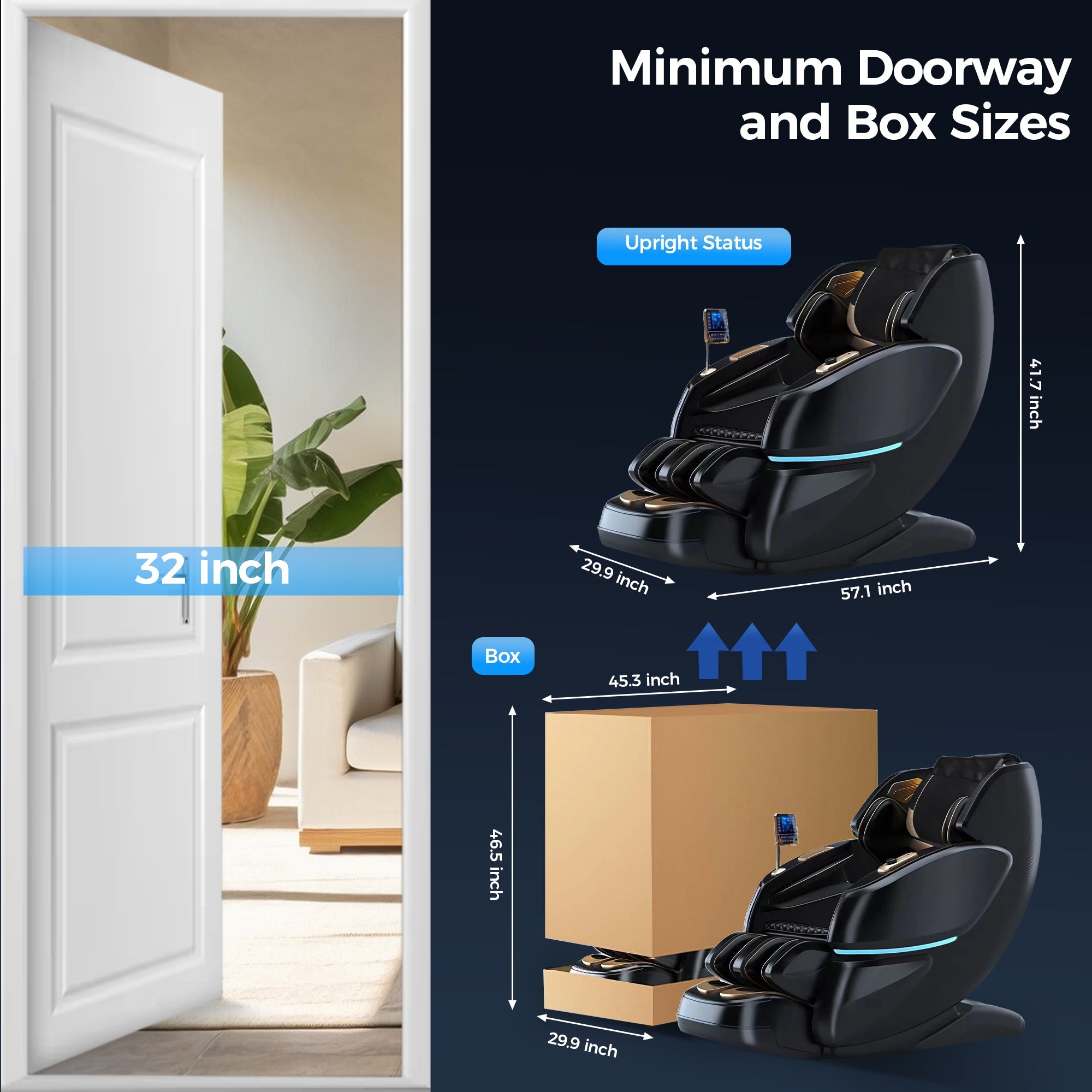 WANKO Harmony SL-Track Zero Gravity Full Body Recliner Massage