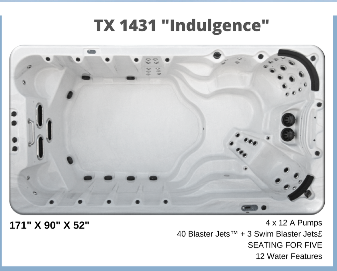 TX 1431  14 Footer"Indulgence" Swim Spa