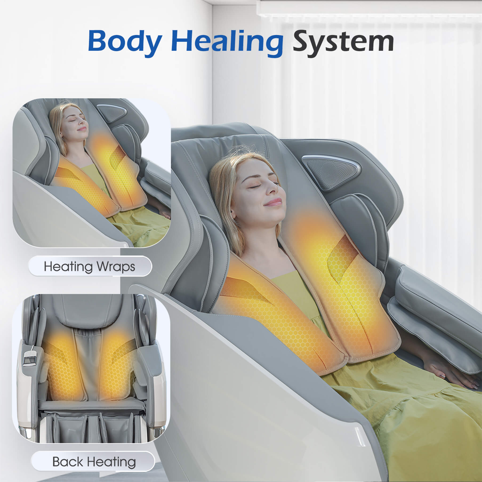 Bosscare Premium Full Body Zero Gravity Massage Chair With Ai Voice And App Control, Gray (SAK35970)