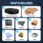 62 in. 2-Person 0-Jet Cedar Cold Plunge\Hot Tub