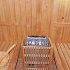 Thermora Large Premium American White Oak Outdoor Wooden Barrel Sauna With 4.5KW Sauna Heater (SAK45968)