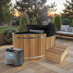 62 in. 2-Person 0-Jet Cedar Cold Plunge\Hot Tub