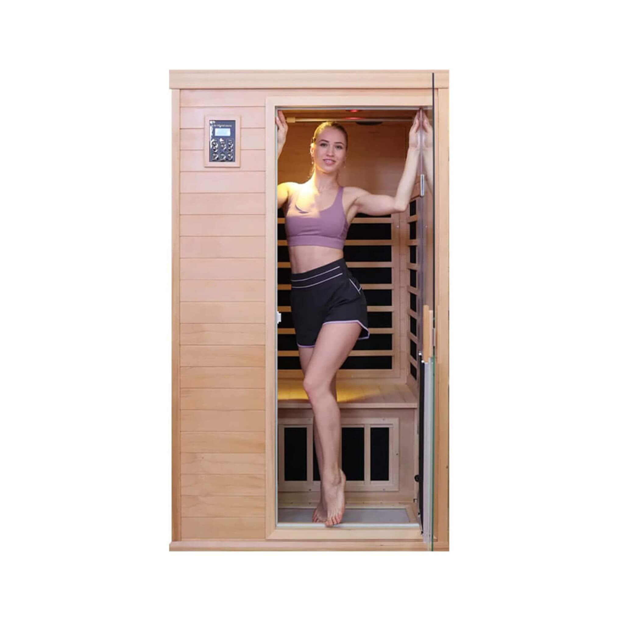 Thermora Luxury 2-Person Hemlock Wood FAR Infrared Sauna Room