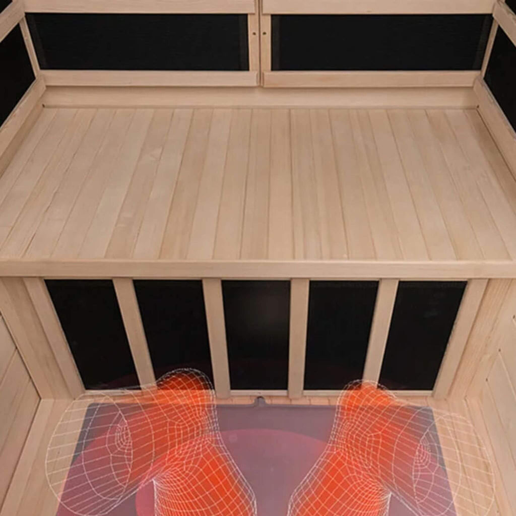 Thermora Luxury 2-Person Hemlock Wood FAR Infrared Sauna Room