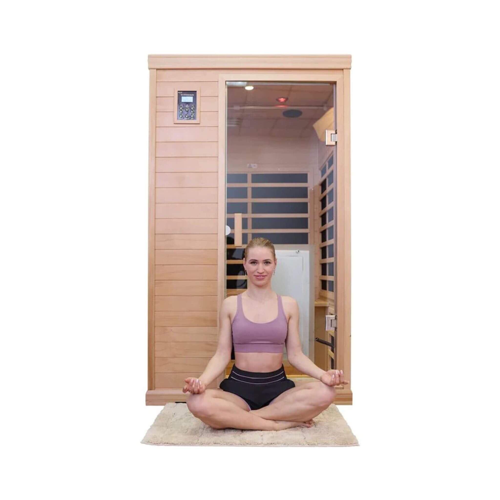 Thermora Luxury 2-Person Hemlock Wood FAR Infrared Sauna Room
