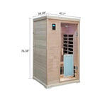 Thermora Luxury 2-Person Hemlock Wood FAR Infrared Sauna Room