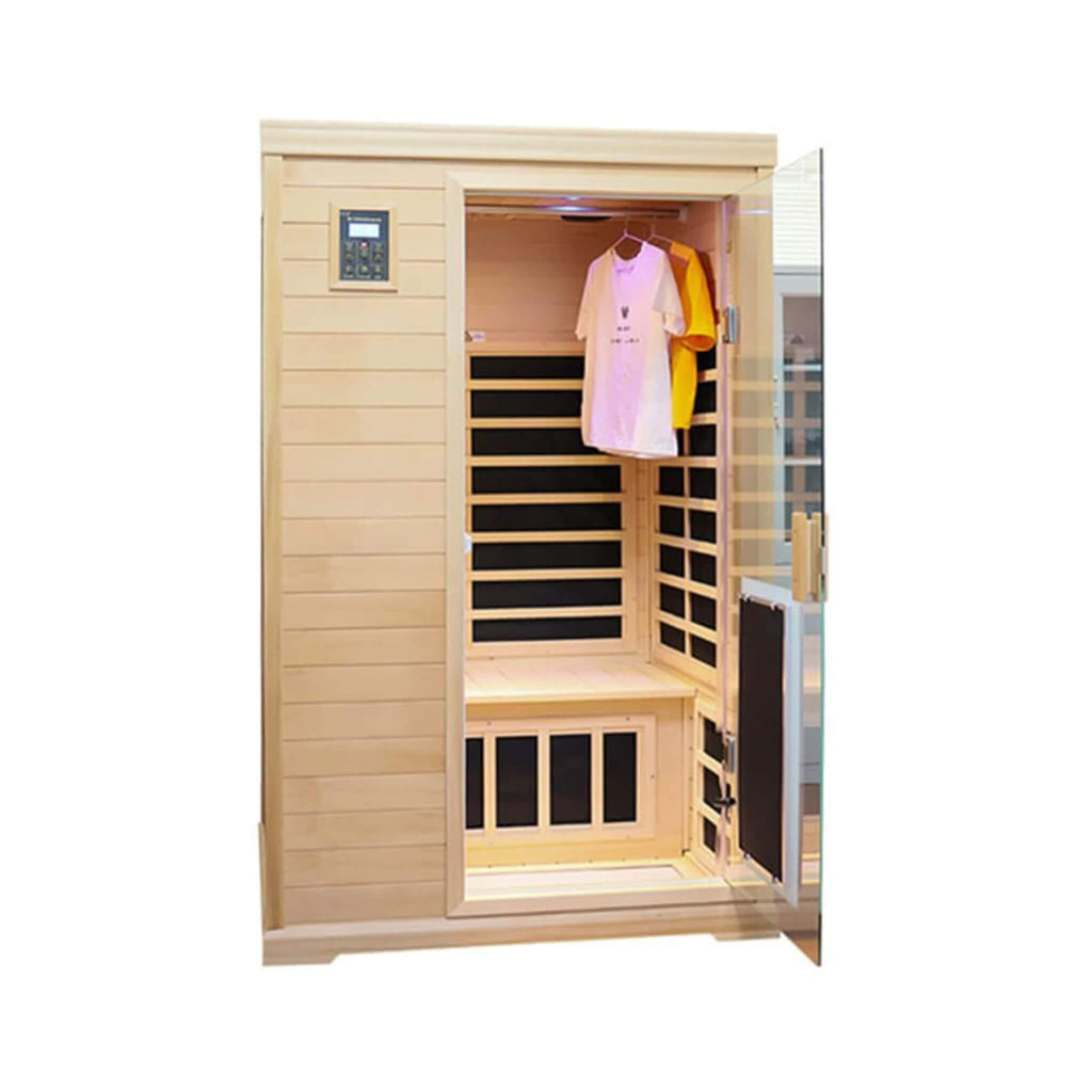 Thermora Luxury 2-Person Hemlock Wood FAR Infrared Sauna Room