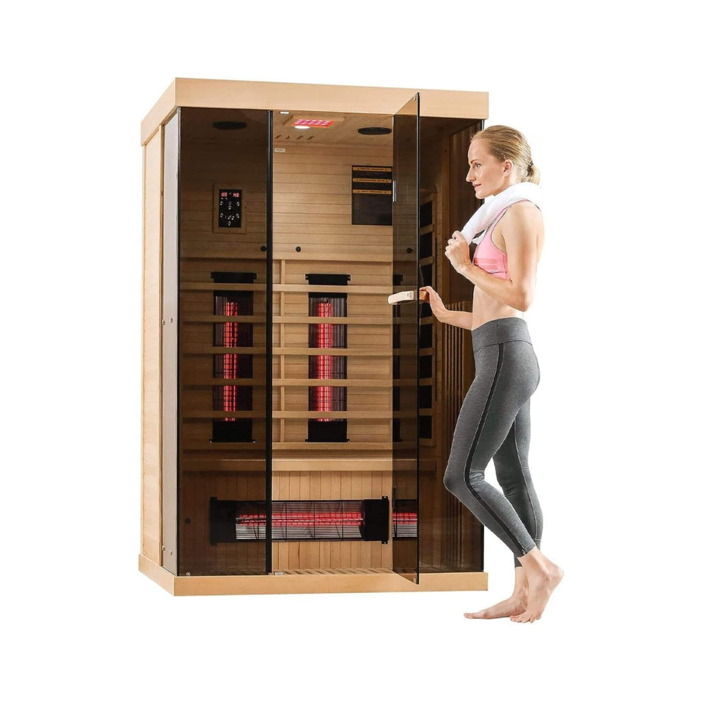 Thermora Luxury 2-Person Low EMF FAR Infrared Heat Wood Home Personal Spa Sauna