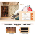 Thermora Luxury 2-Person Low EMF FAR Infrared Heat Wood Home Personal Spa Sauna