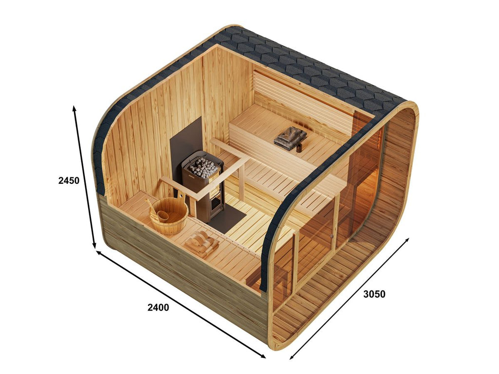 Auris Two Luxury Outdoor Cedar Sauna
