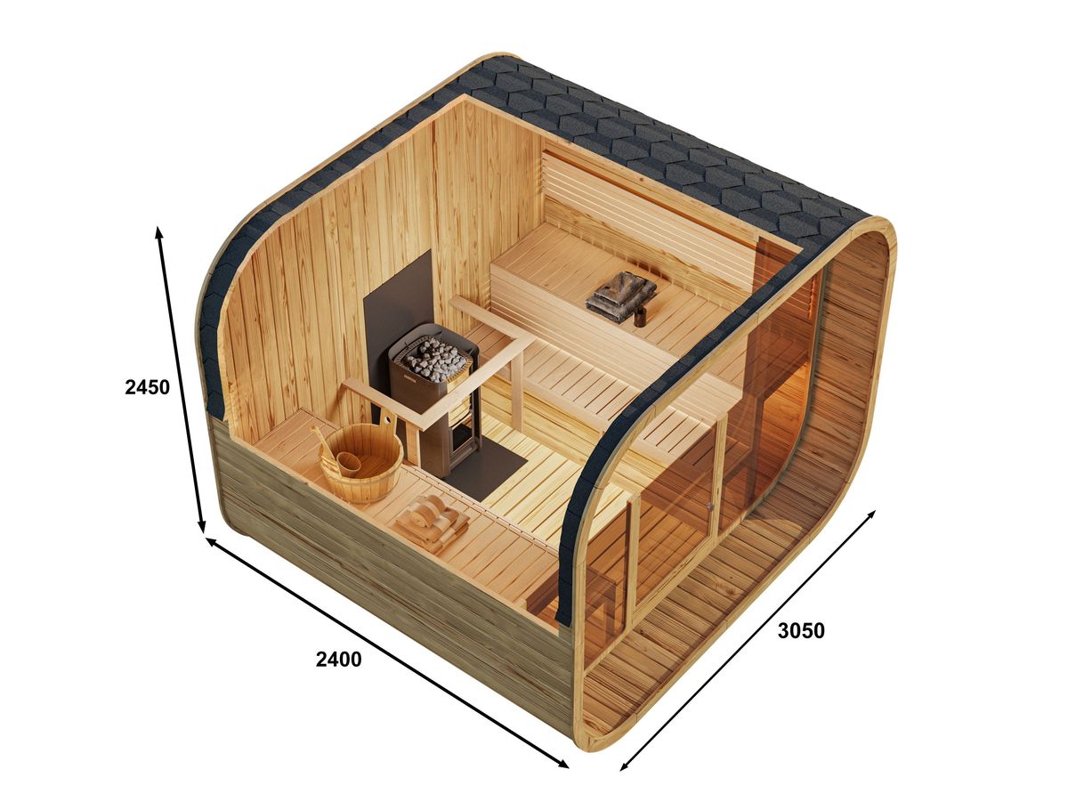 Auris Two Luxury Outdoor Cedar Sauna