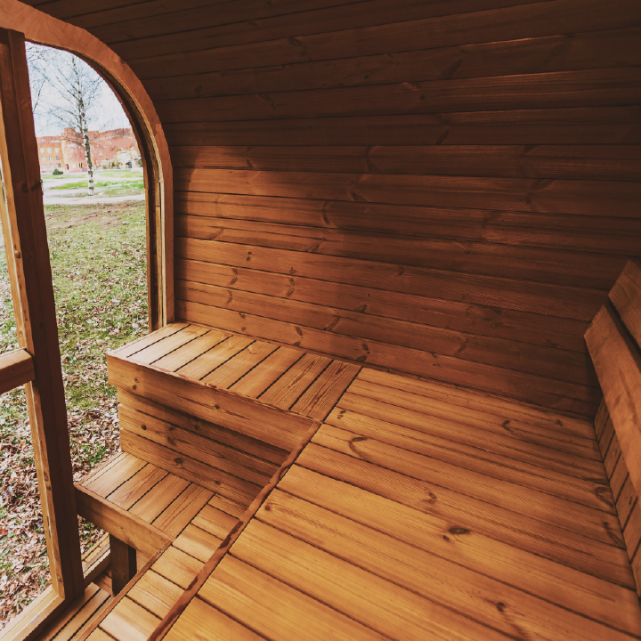 Patio Elegance Outdoor Sauna MW12 ThermoWood for Your Perfect Backyard Retreat