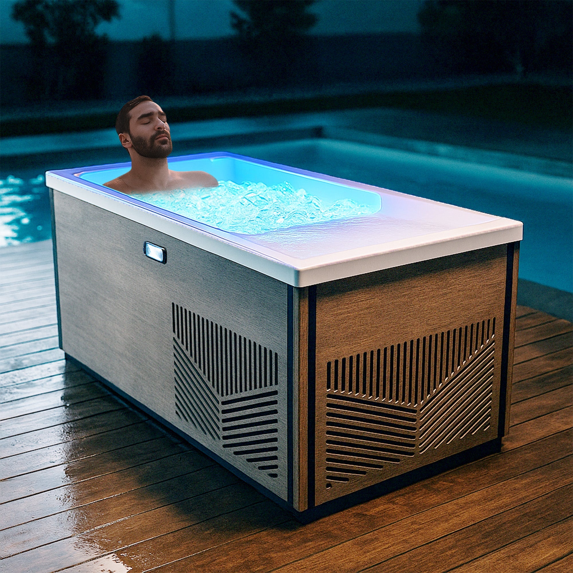 Iroquois 67 in. 1-Person Mono-Jet All-in-One Cold Plunge Ice Bath/Hot Tub