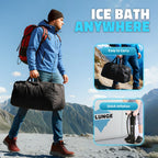 Kodiak 1-Person Inflatable Cold Plunge Ice Bath Tub/Hot Tub with PVC Insulated Lid, Hand Pump, and Repair Kit in Gray