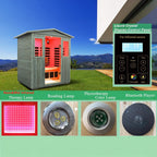 Thermora 3-Person Full-Spectrum Low EMF Carbonized Composite Infrared Sauna Room With Bluetooth Speakers (SAK85120)