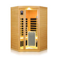 Thermora Premium 2-Person Corner Space Infrared Wooden Sauna Room With Bluetooth Speakers, 1600W (SAK81524)