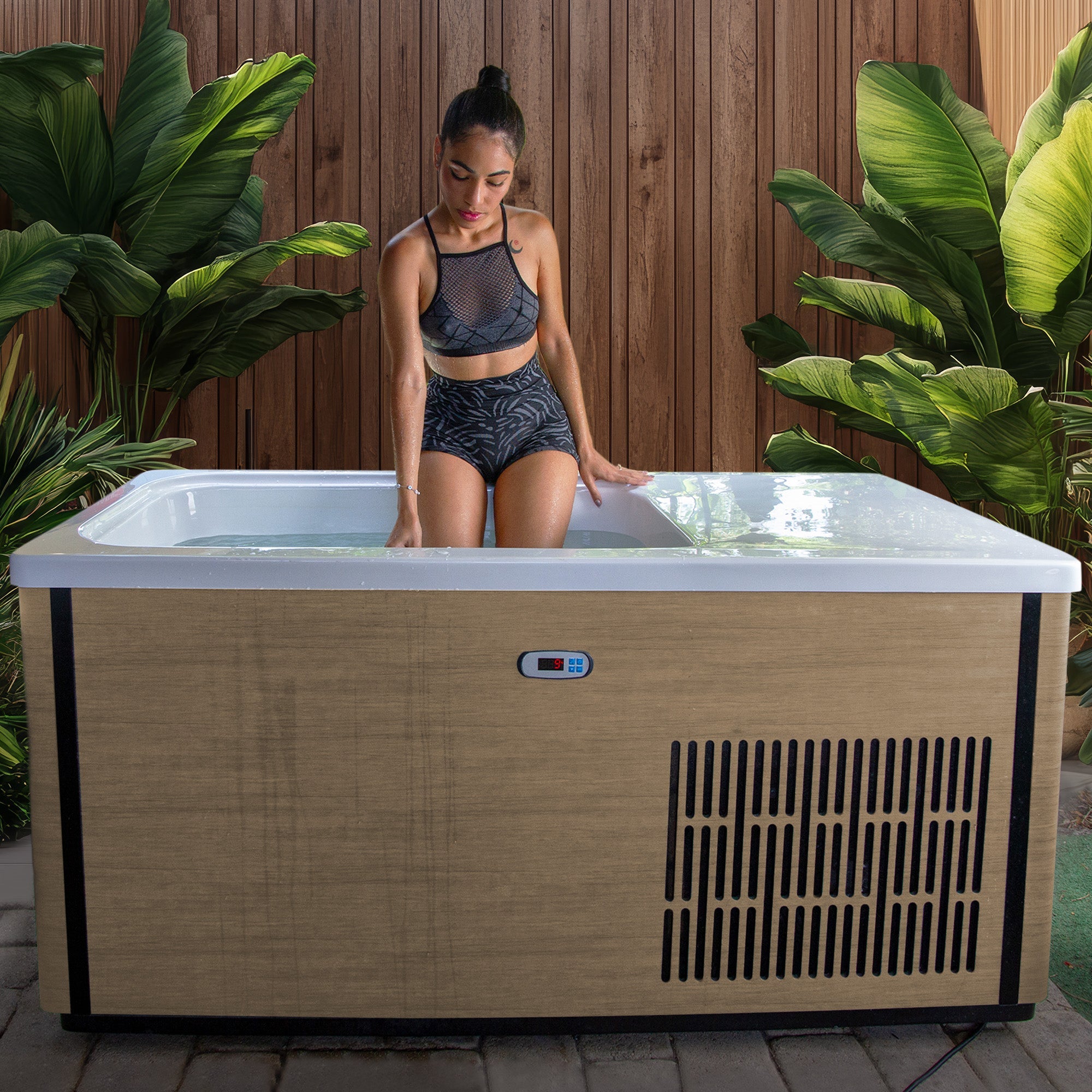 Iroquois 67 in. 1-Person Mono-Jet All-in-One Cold Plunge Ice Bath/Hot Tub