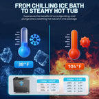 62 in. 2-Person 0-Jet Cedar Cold Plunge\Hot Tub