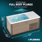Iroquois 67 in. 1-Person Mono-Jet All-in-One Cold Plunge Ice Bath/Hot Tub
