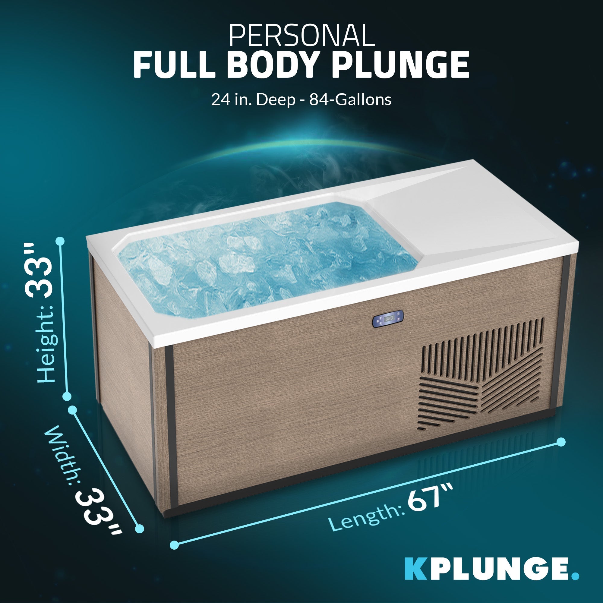 Iroquois 67 in. 1-Person Mono-Jet All-in-One Cold Plunge Ice Bath/Hot Tub